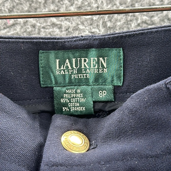 Lauren Ralph Lauren Womens Navy Blue Pants Size 8 Petite - Picture 2 of 9